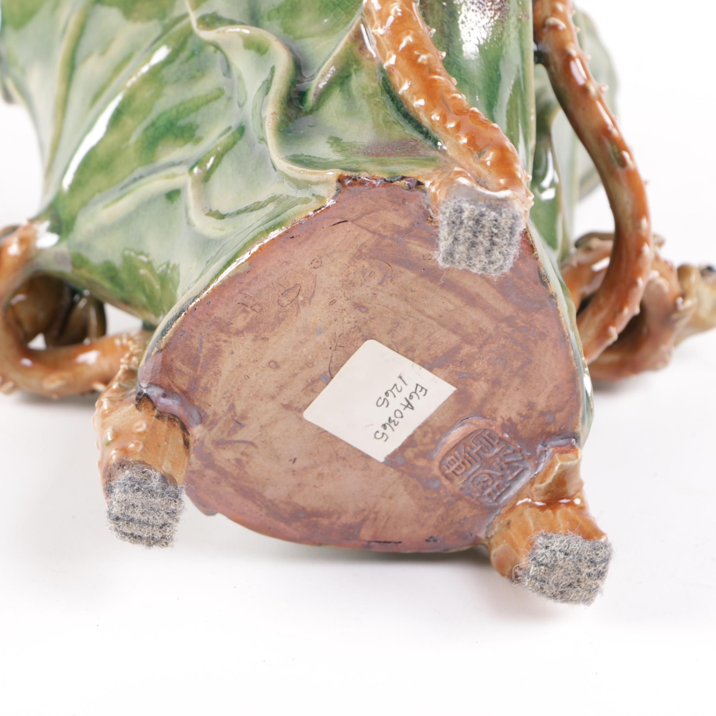 Appliquéd Chinese Ceramic Vase