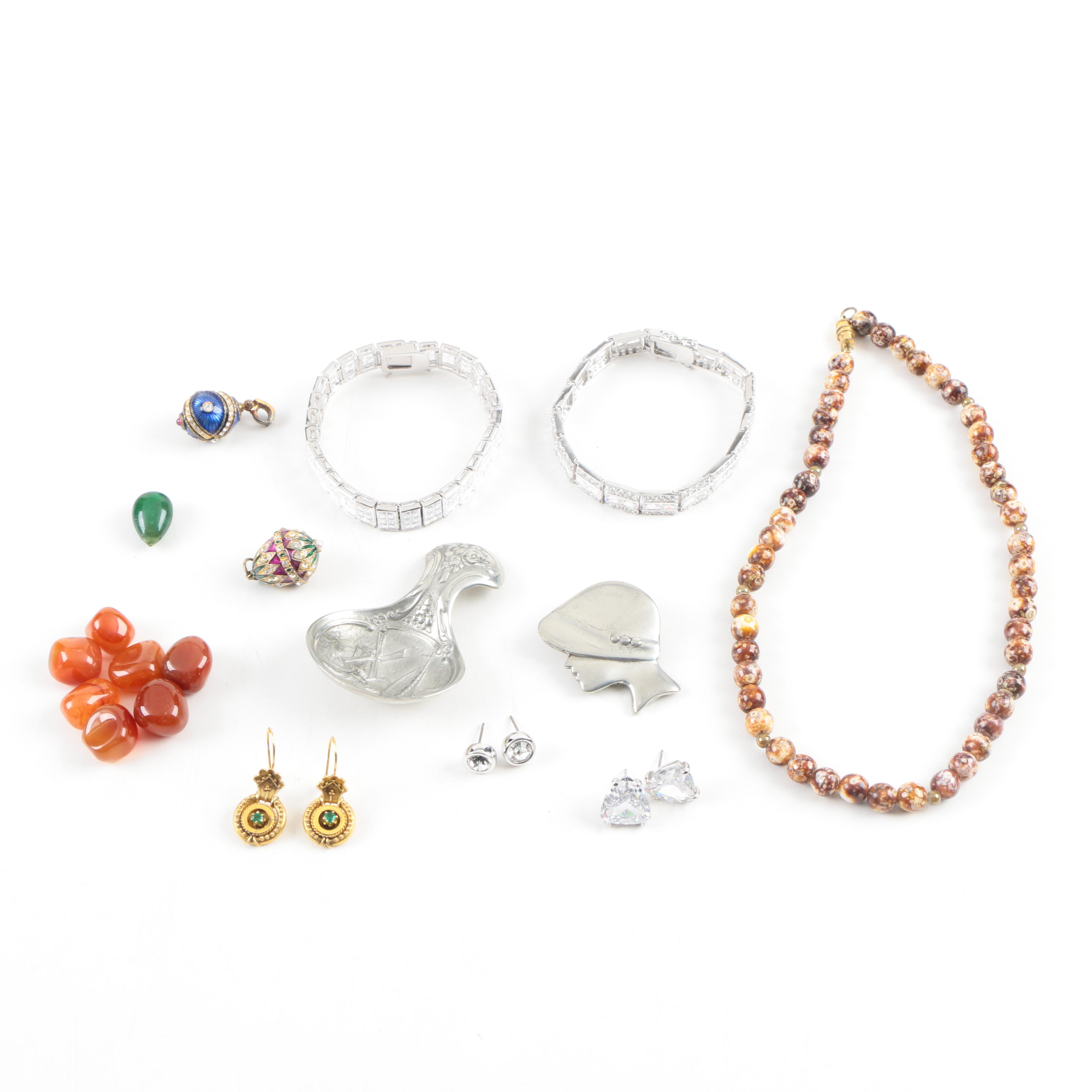 Assorted Costume Jewelry Including Lauren by Ralph Lauren Earrings