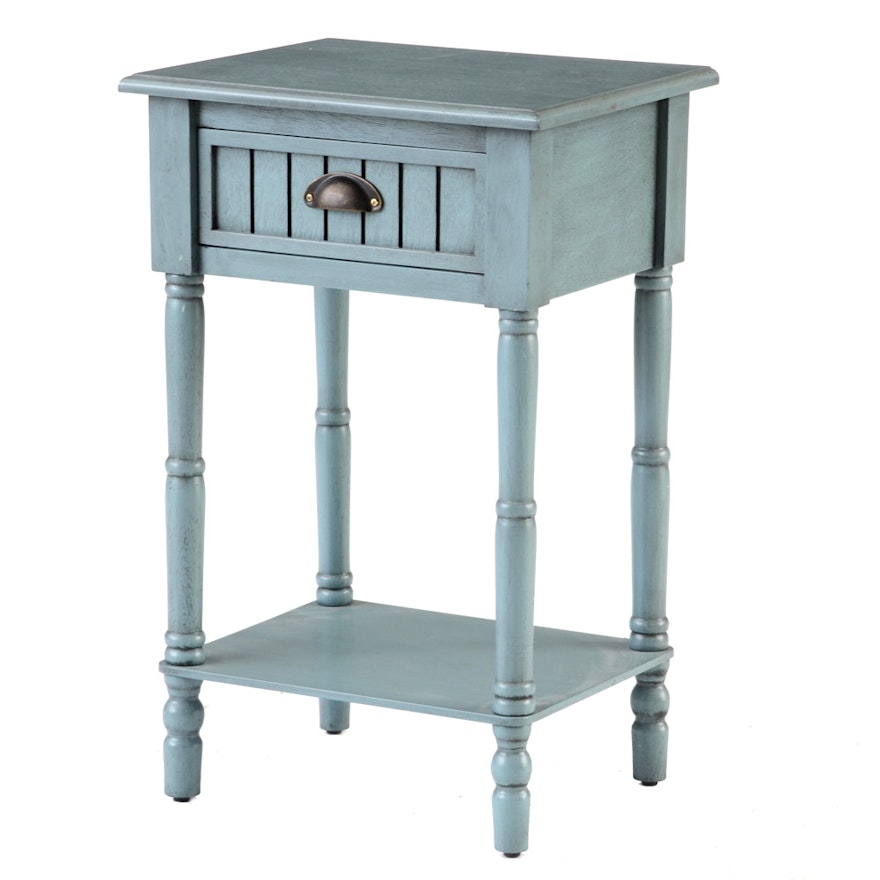 Blue Painted Accent Table