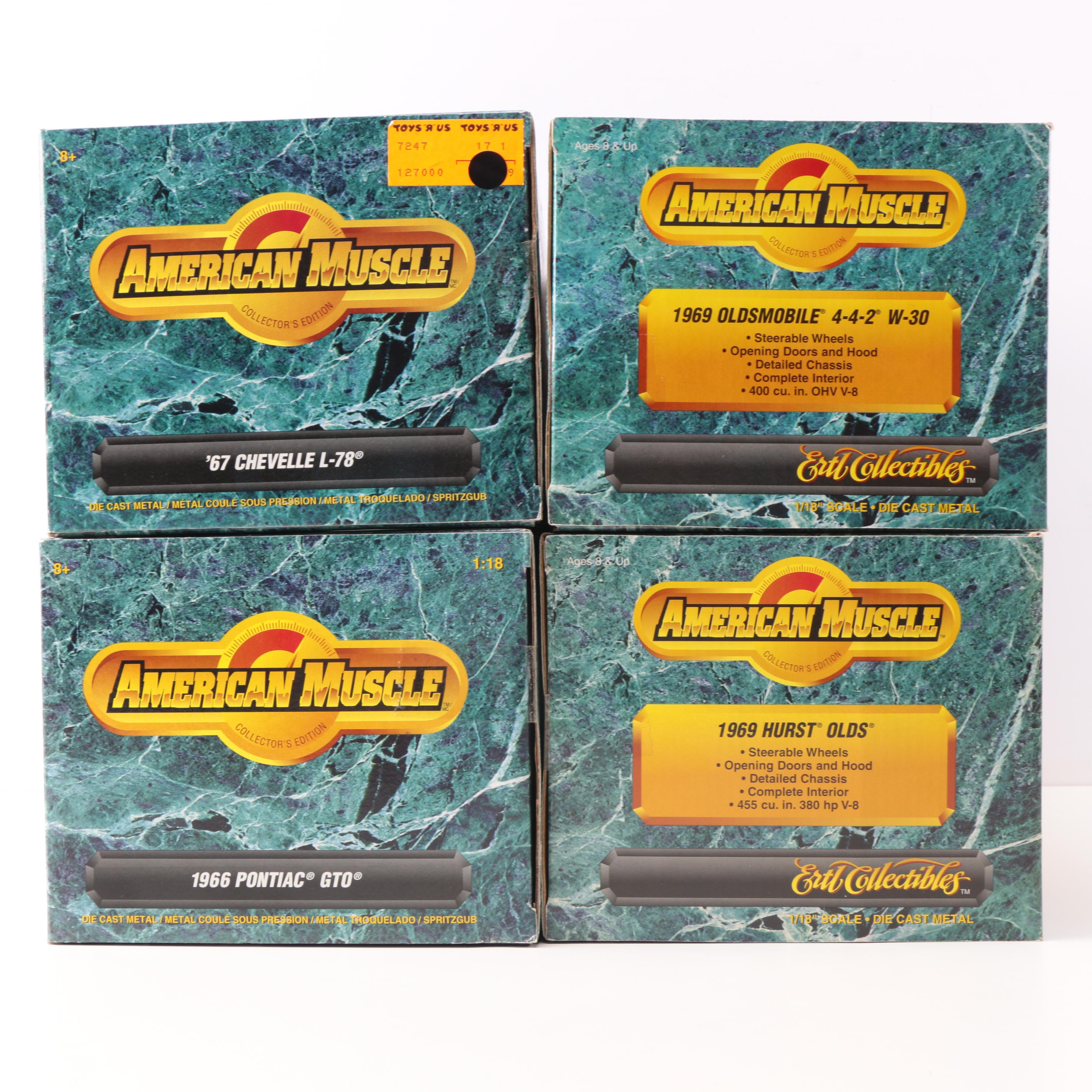 Collection of ERTL Collectibles "American Muscle" Die Cast Metal Cars