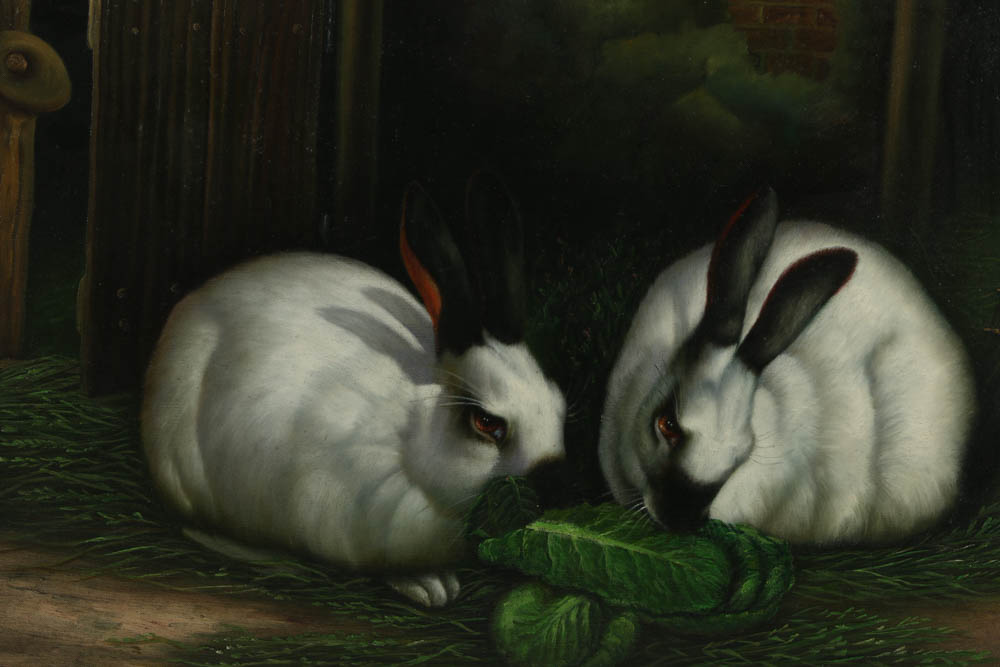 Borofsy Oil Painting of Rabbits