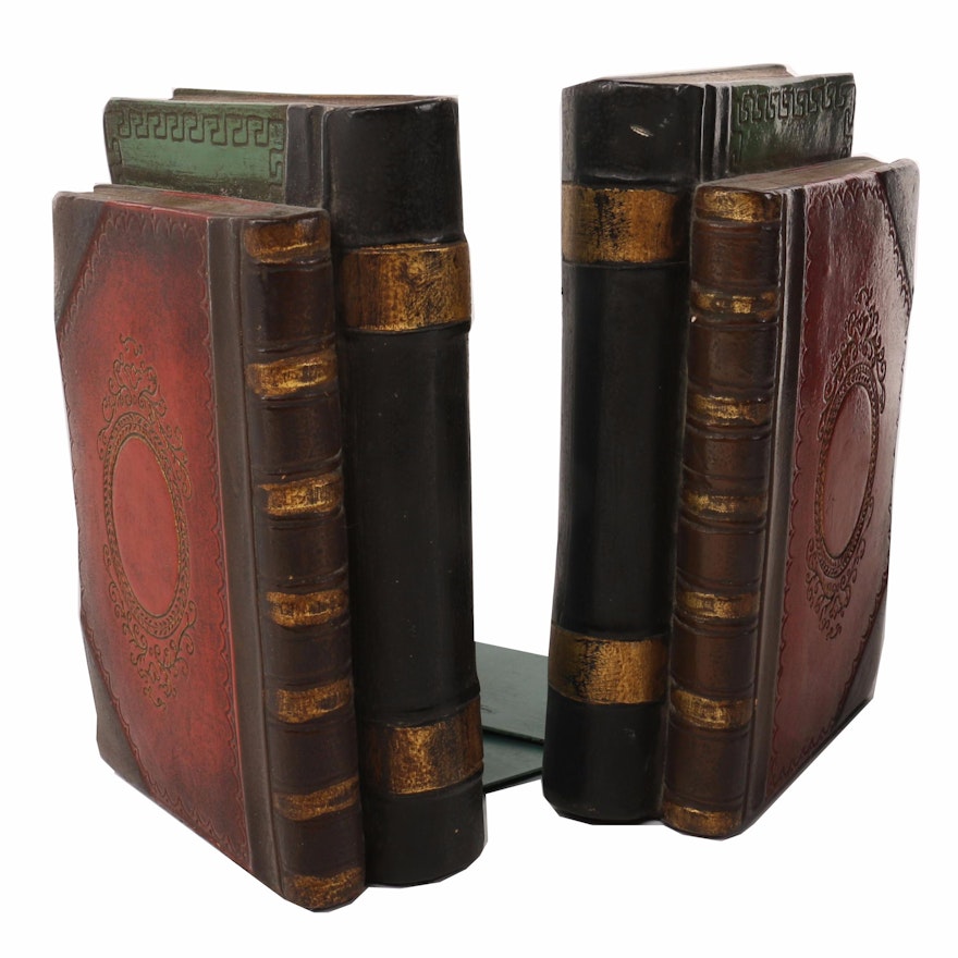 Metal Book Themed Bookends