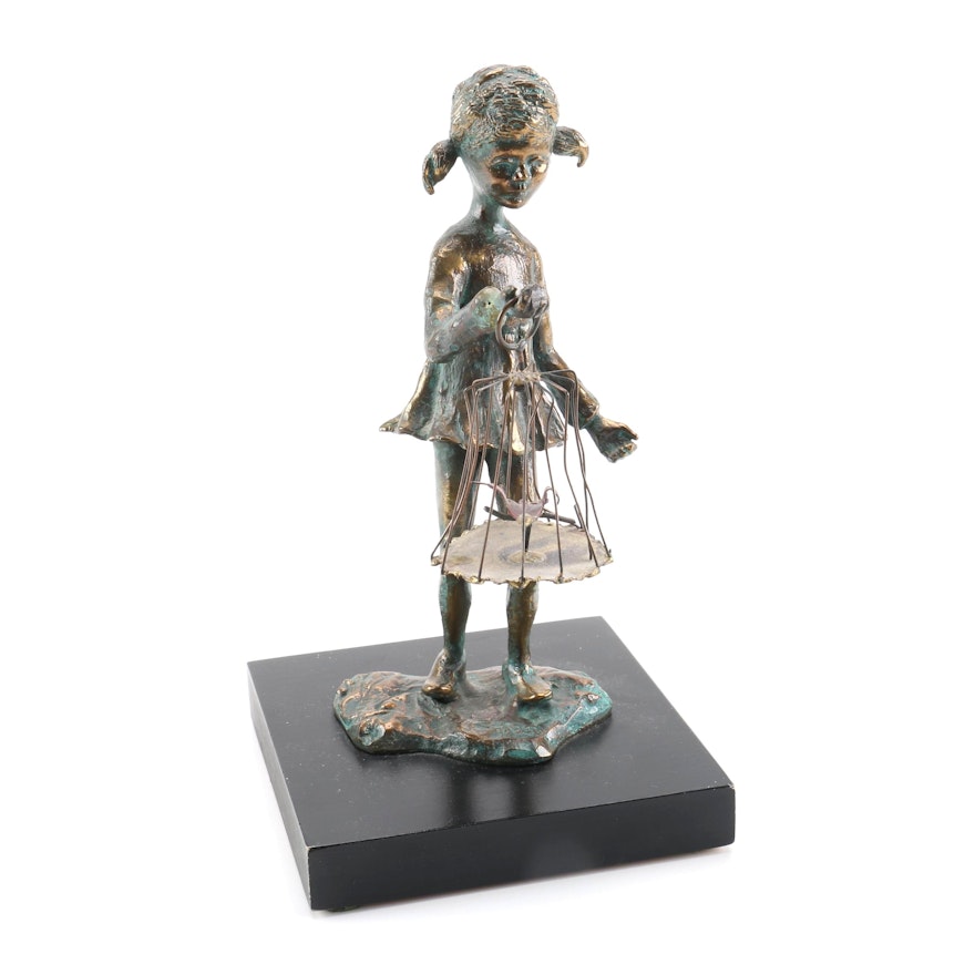 Girl with Birdcage Figurine