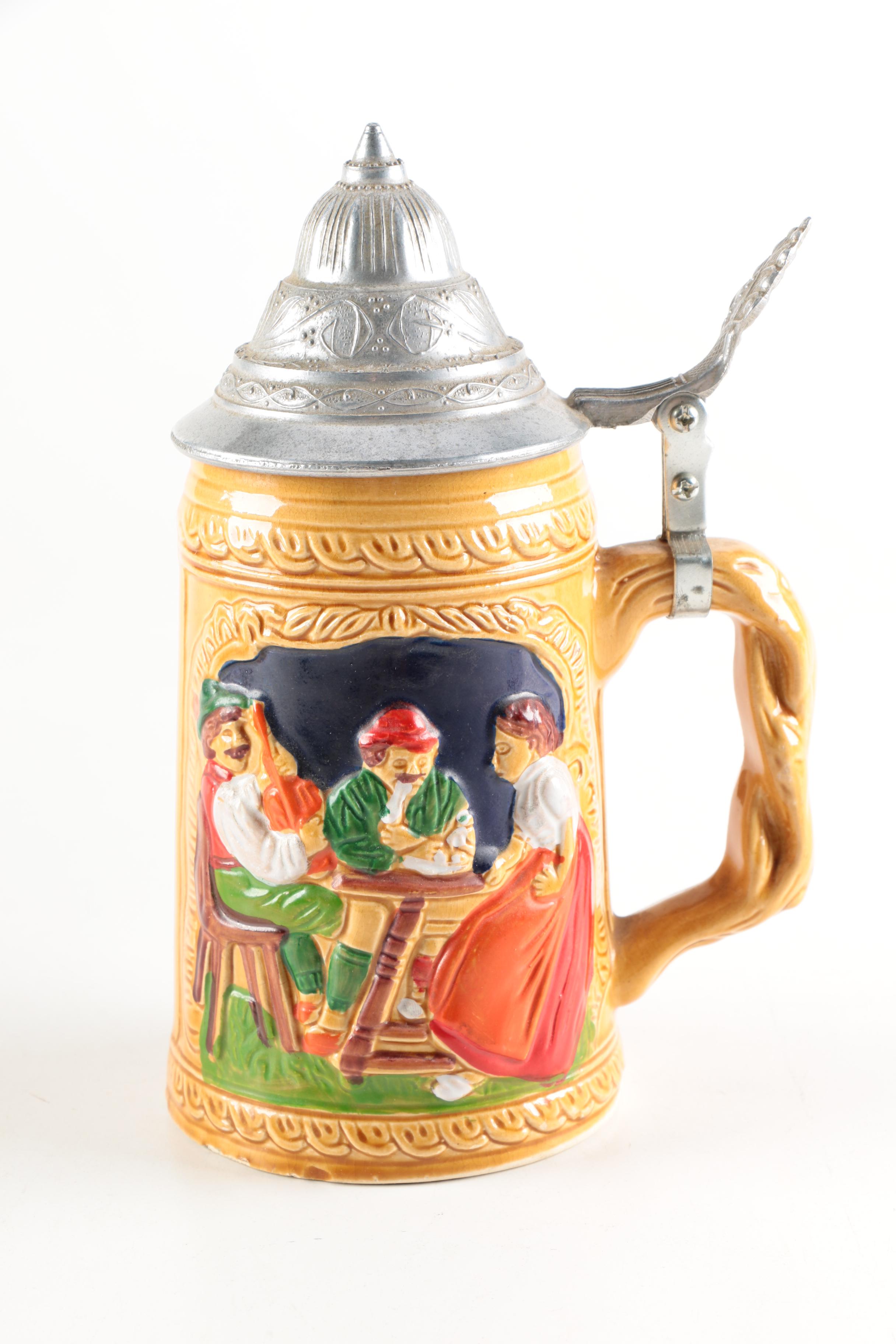 Four Ceramic Beer Steins