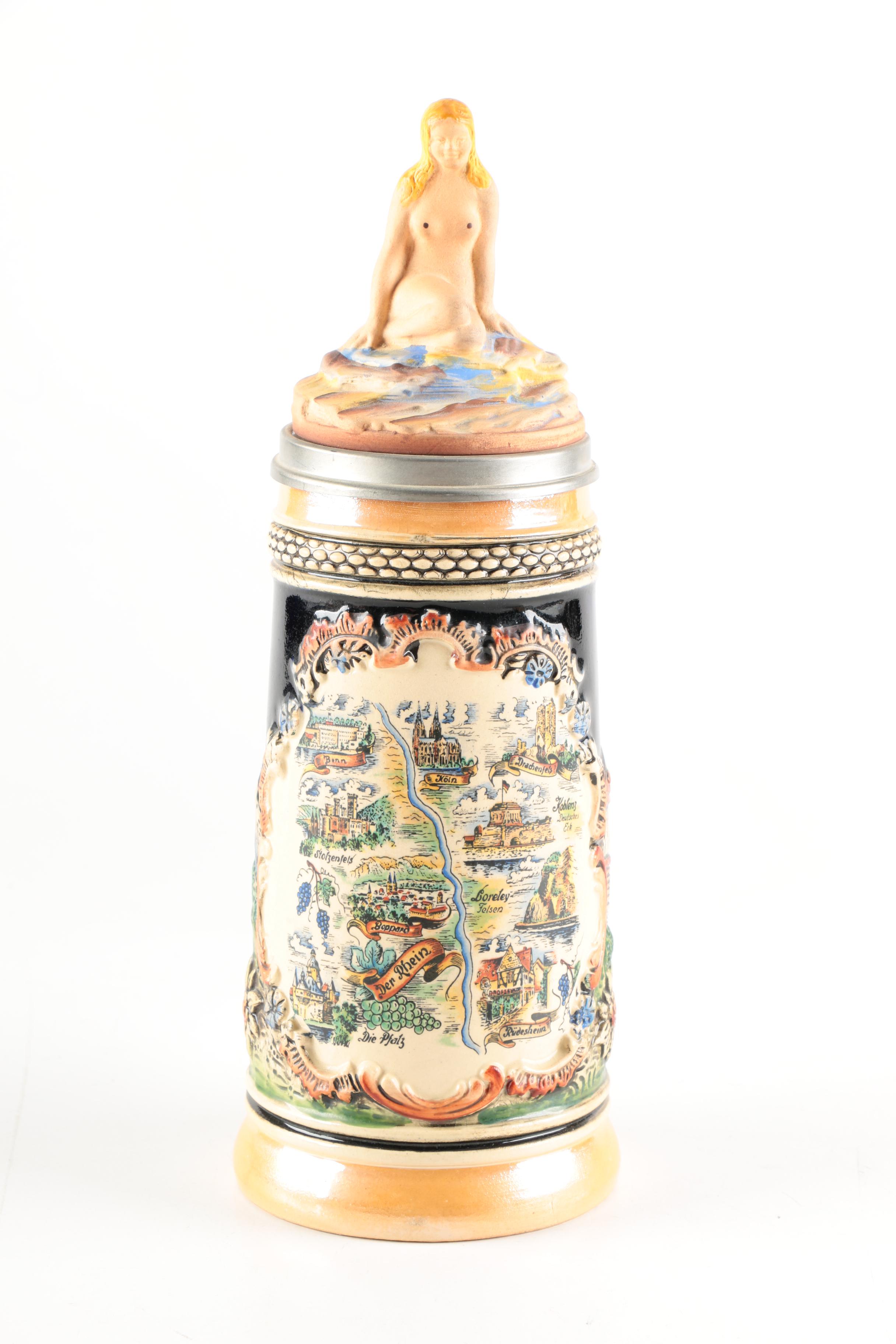 Four Ceramic Beer Steins