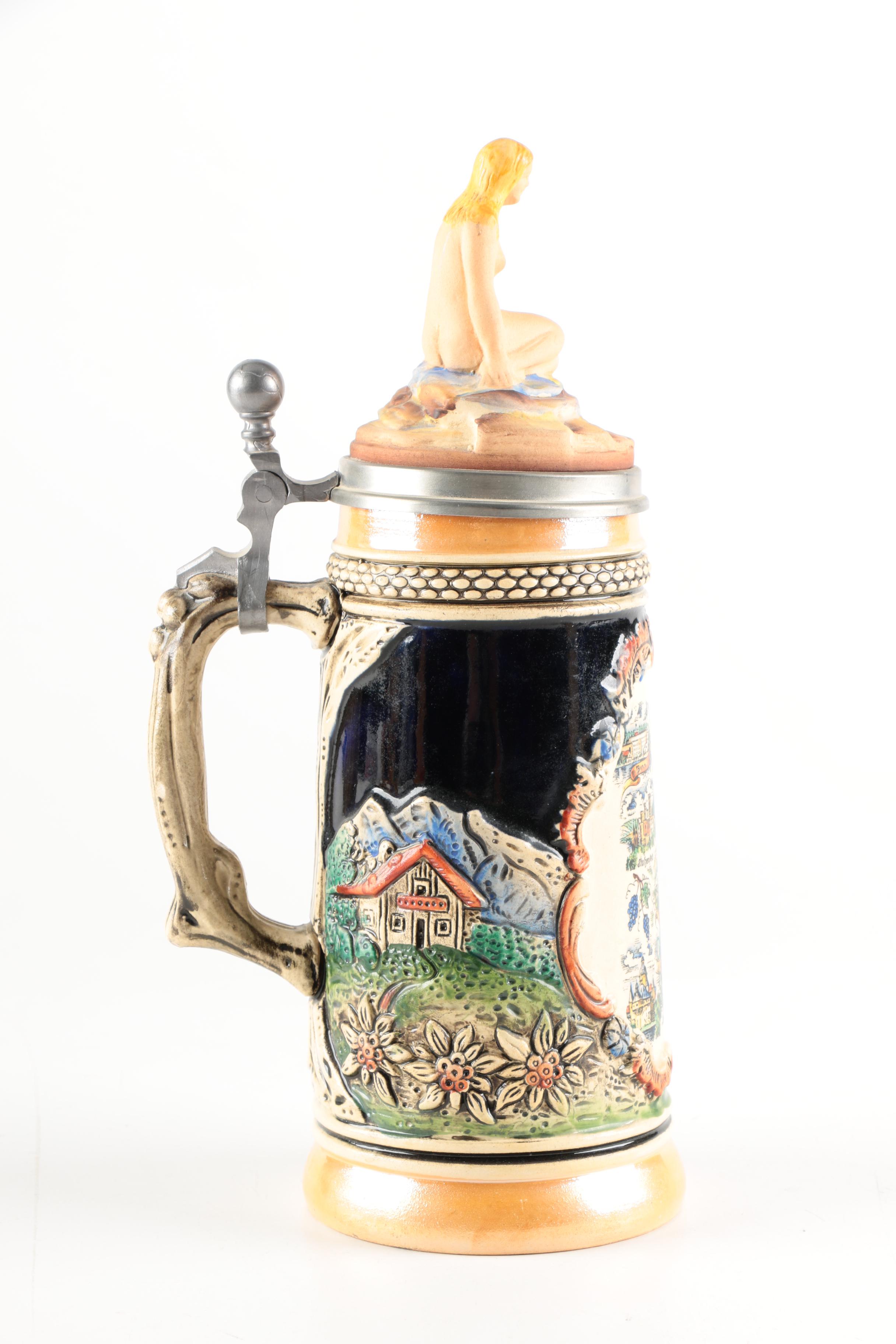 Four Ceramic Beer Steins