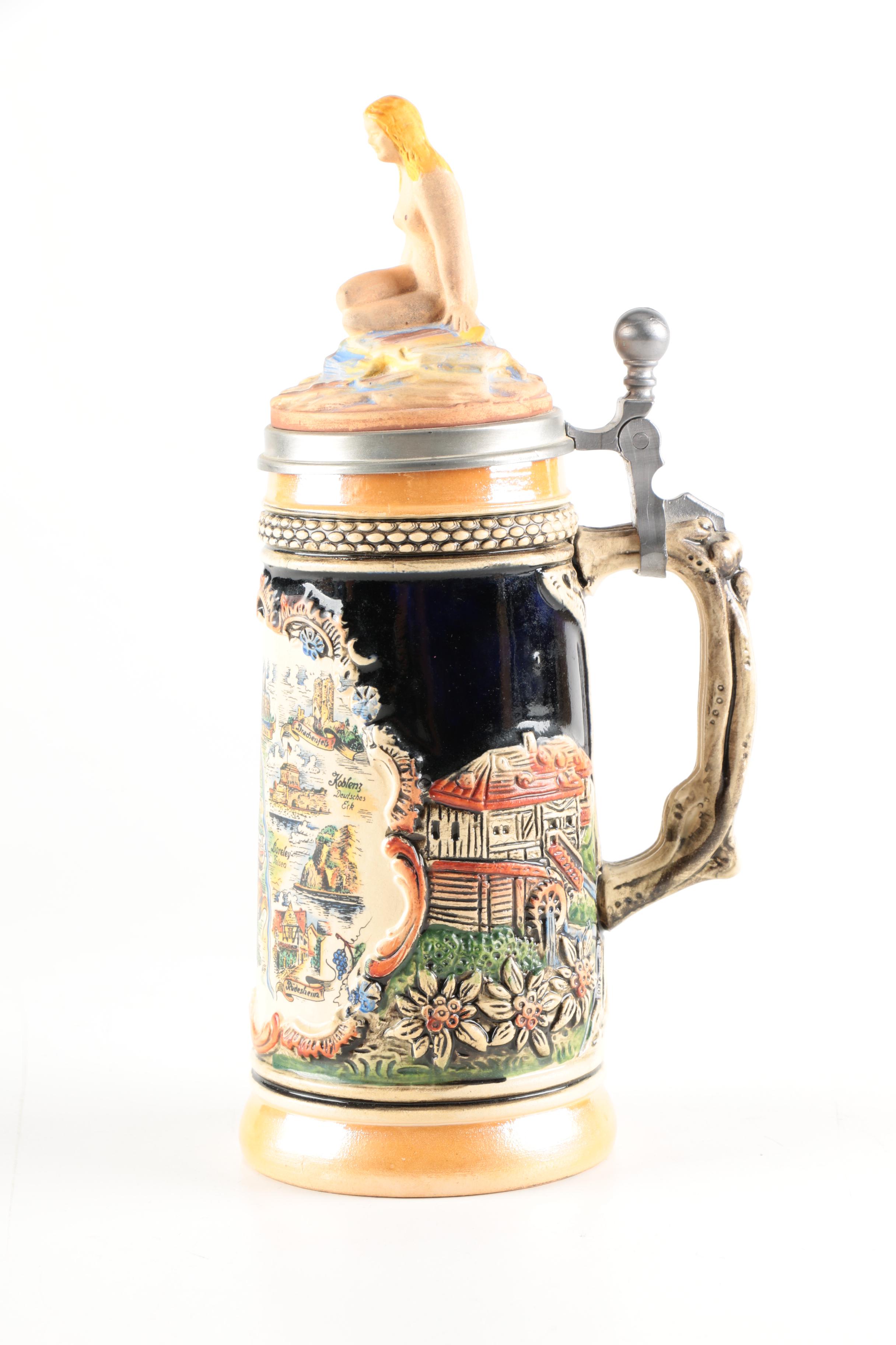 Four Ceramic Beer Steins