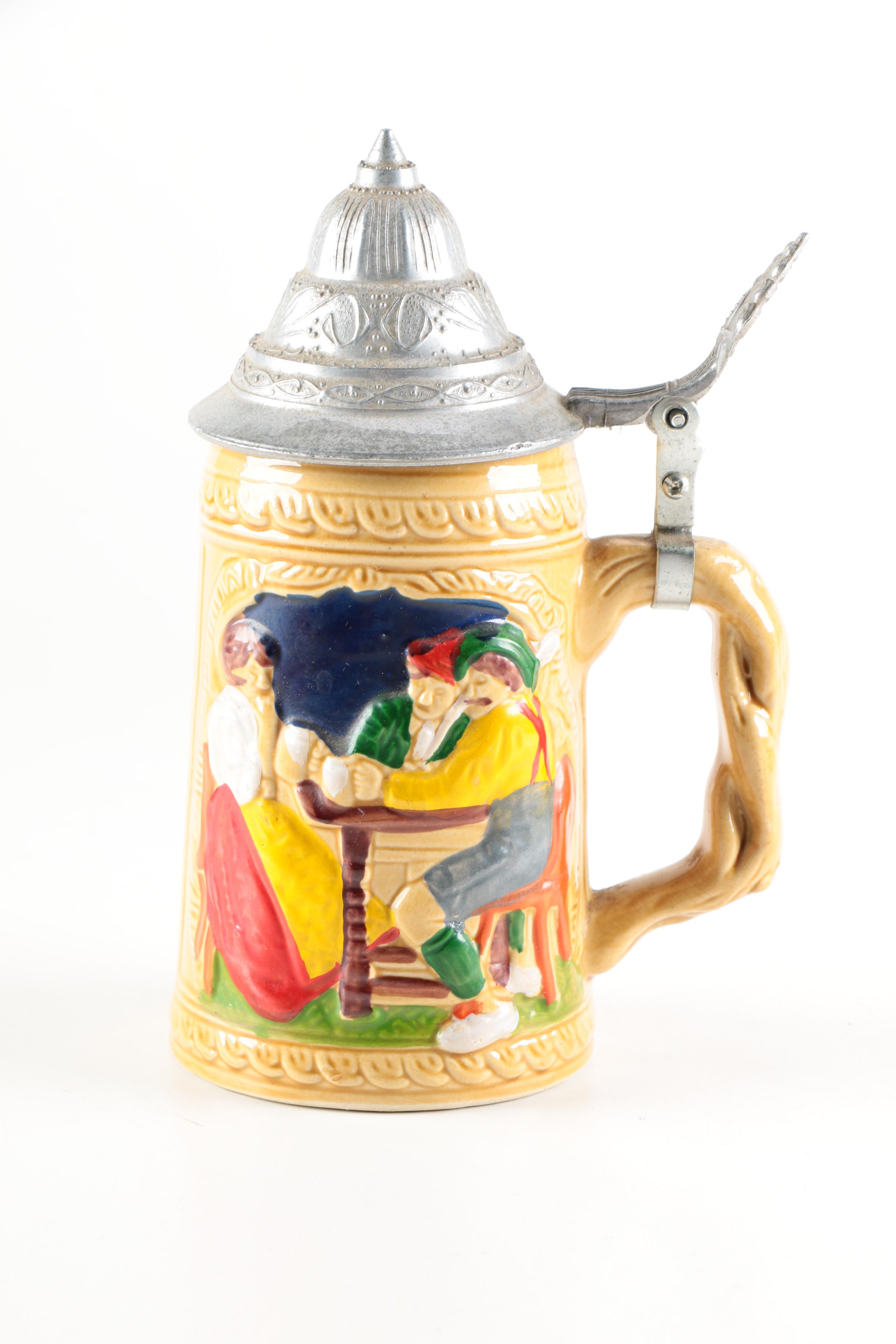 Four Ceramic Beer Steins