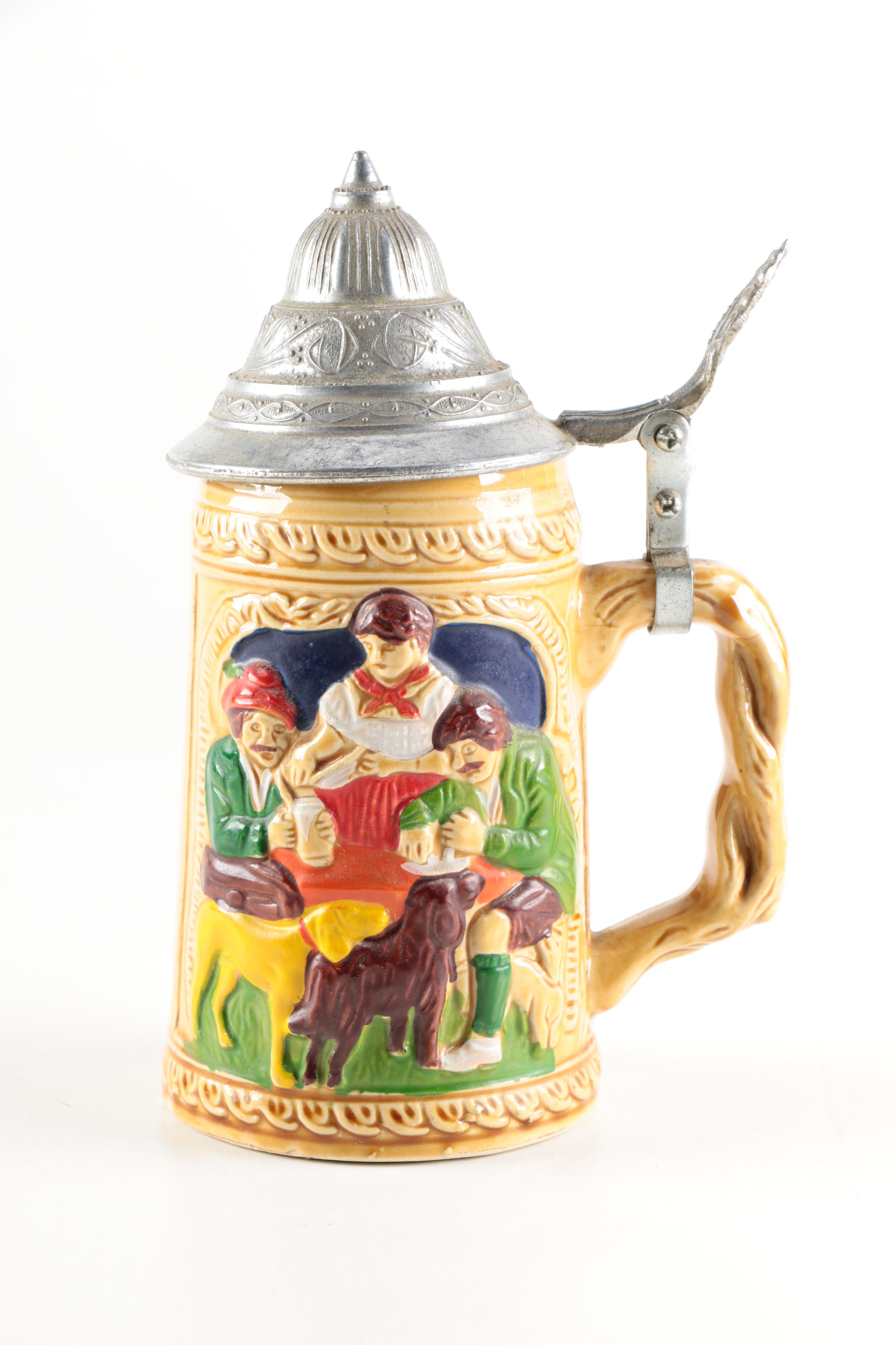 Four Ceramic Beer Steins