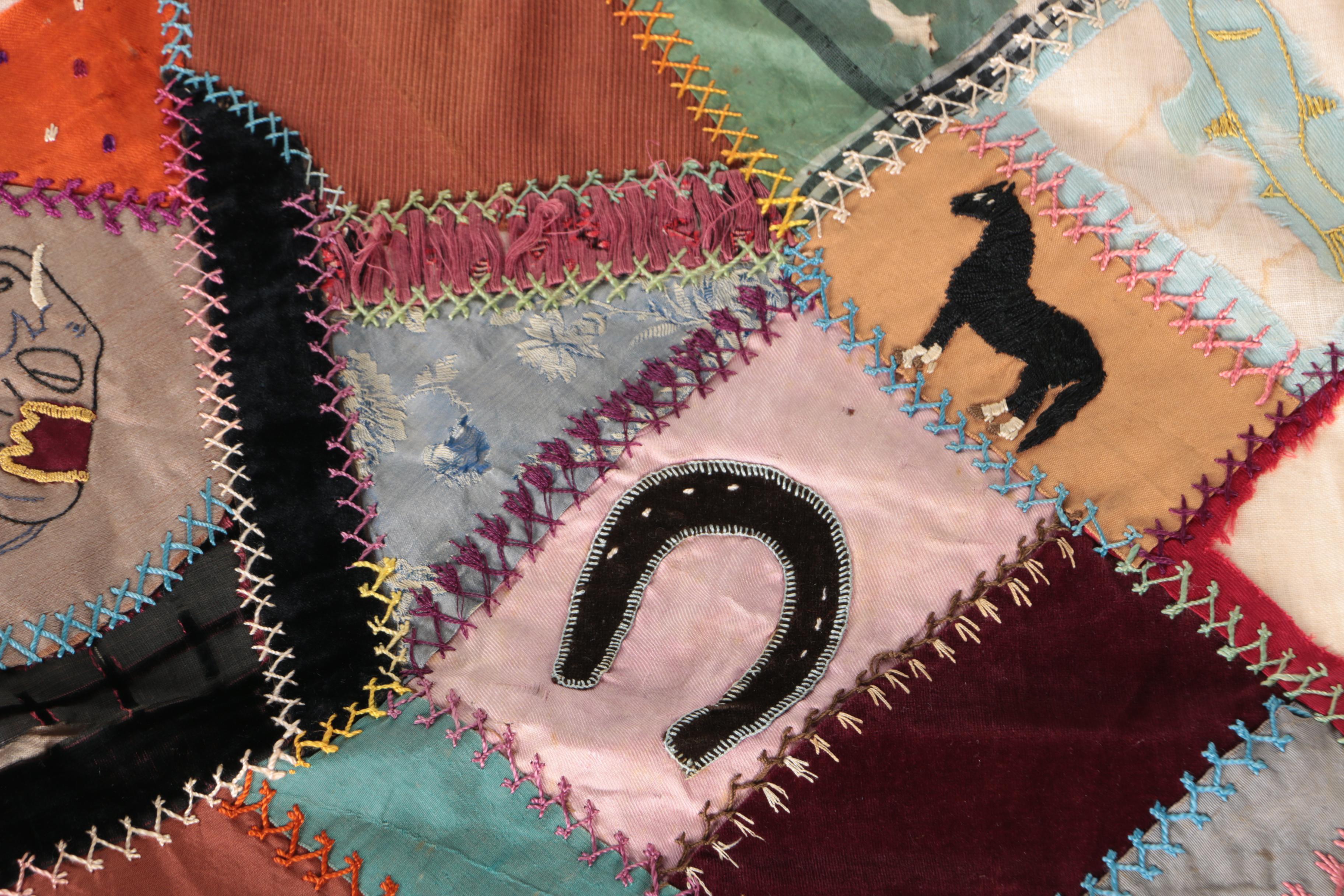 Handmade "Crazy" Quilt Top