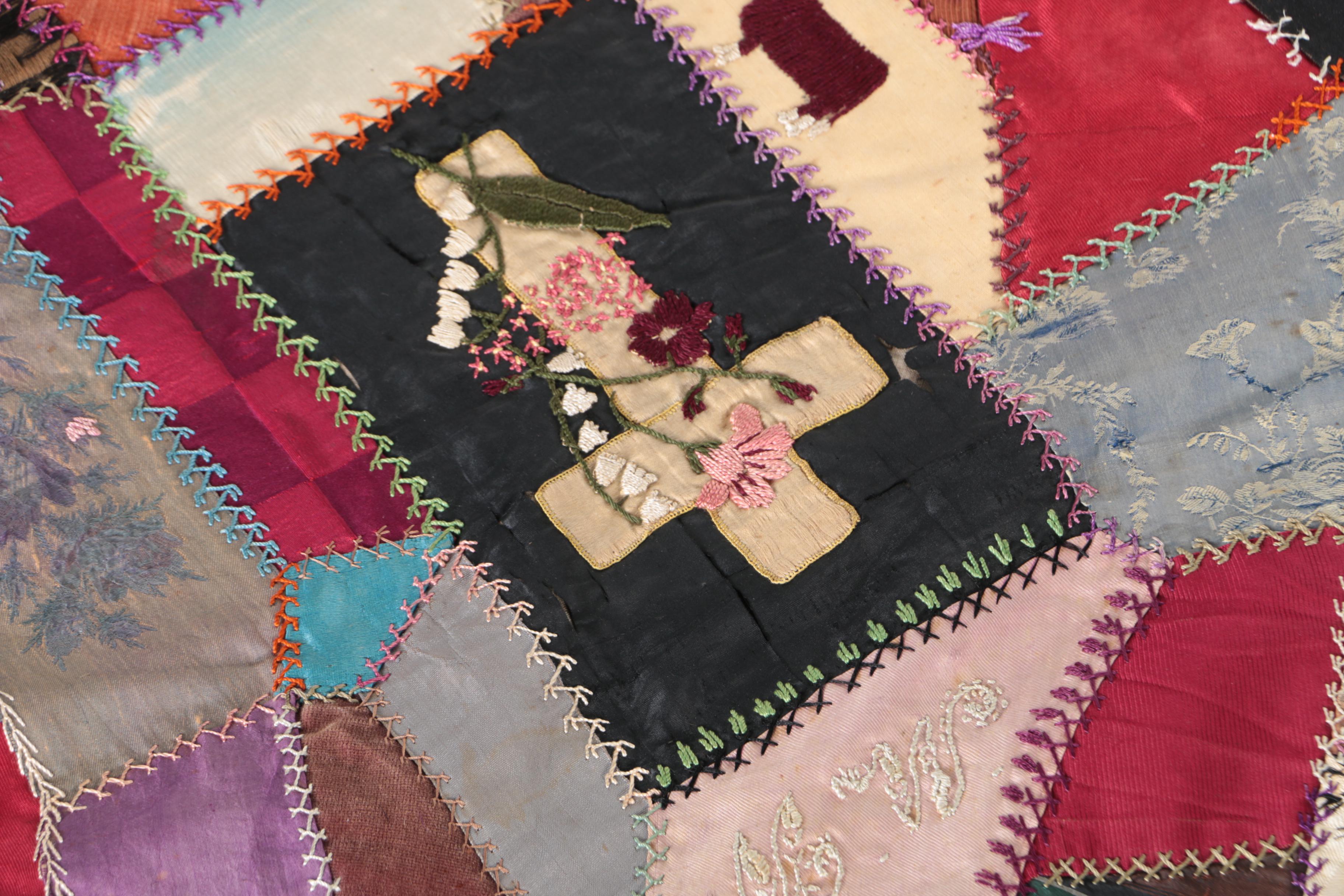 Handmade "Crazy" Quilt Top
