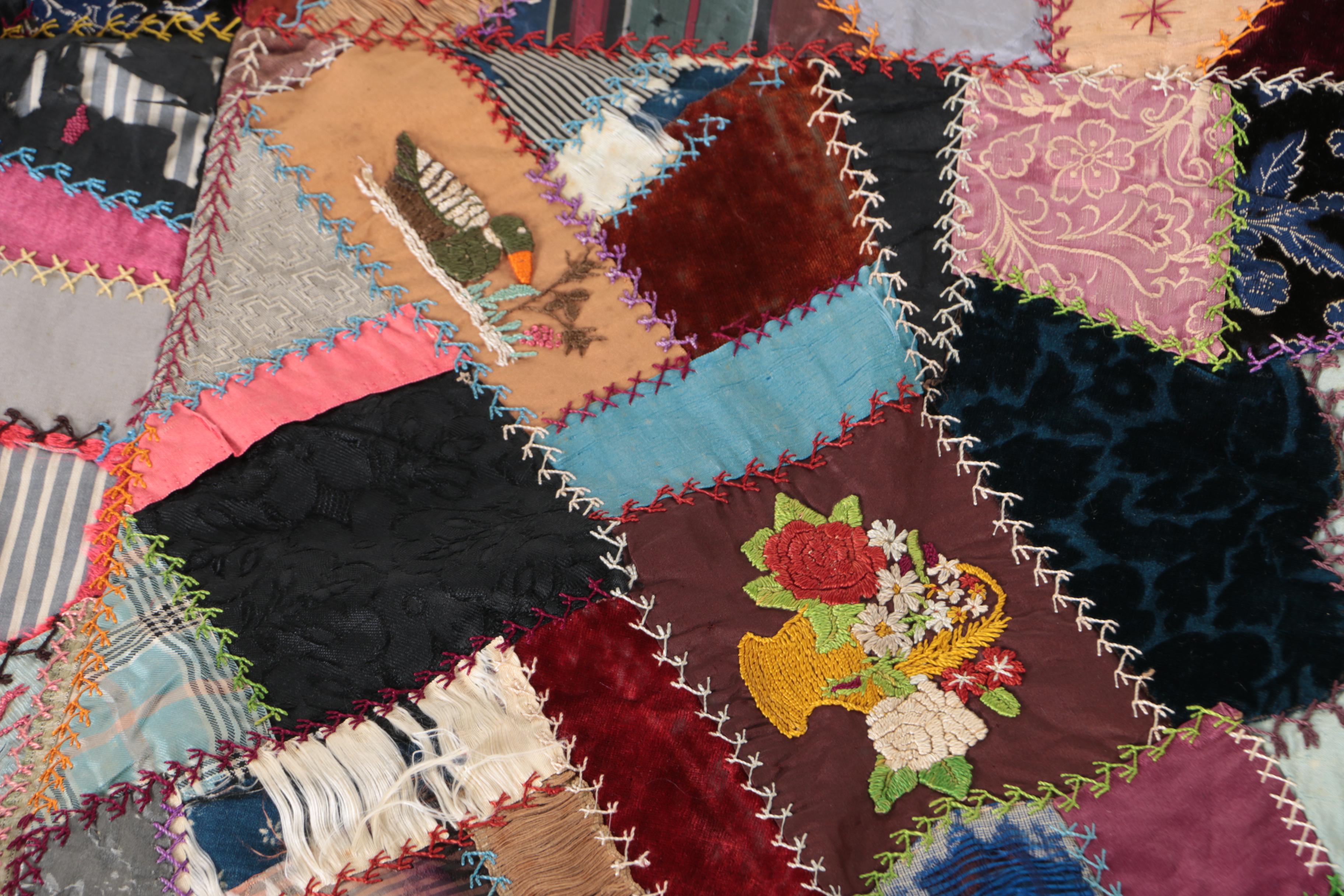 Handmade "Crazy" Quilt Top