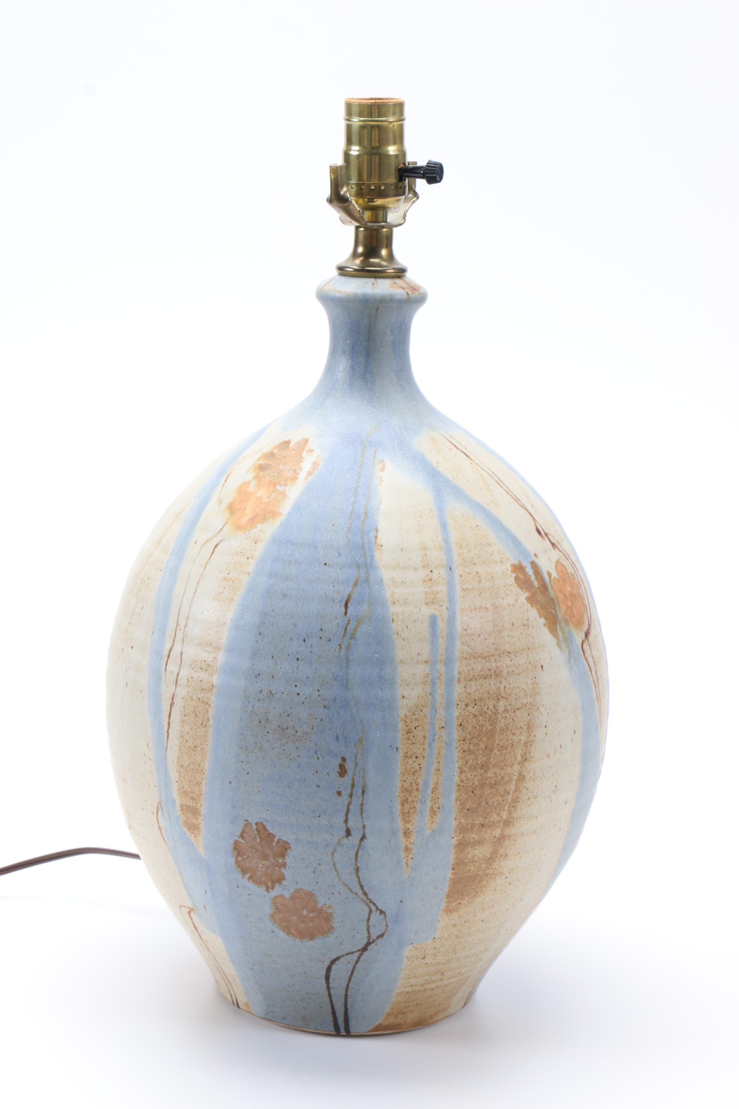 Hand Thrown Wishon-Harrell Stoneware Table Lamp
