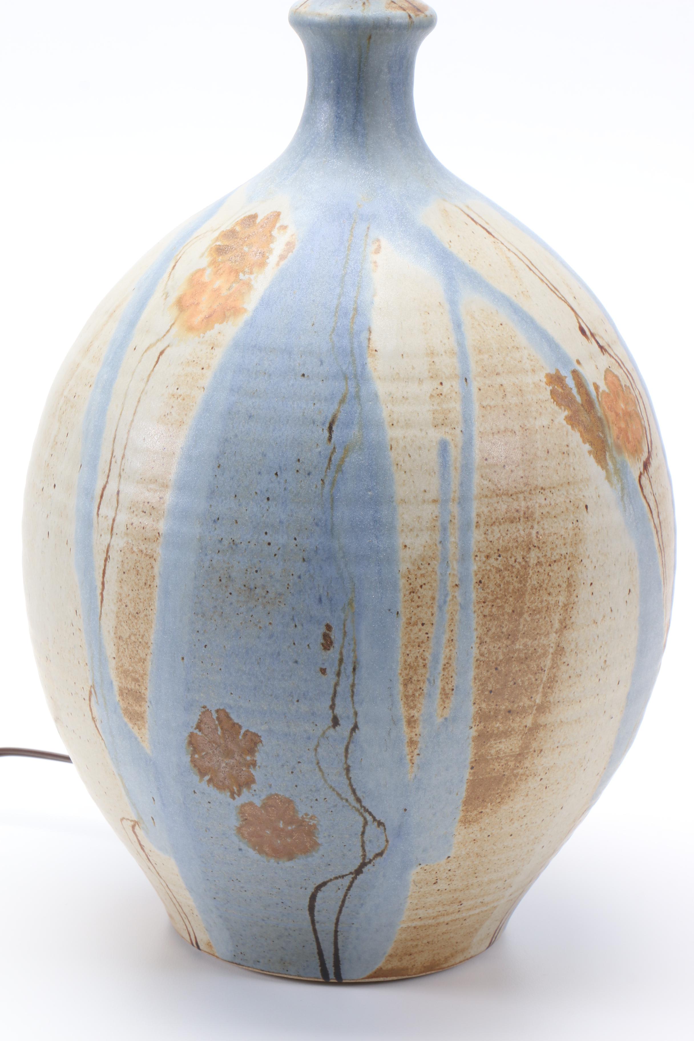 Hand Thrown Wishon-Harrell Stoneware Table Lamp