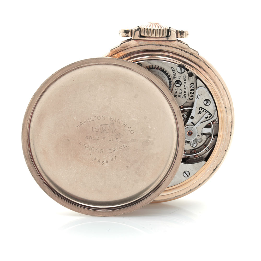 Vintage Hamilton 10K Yellow Gold Filled Pocket Watch