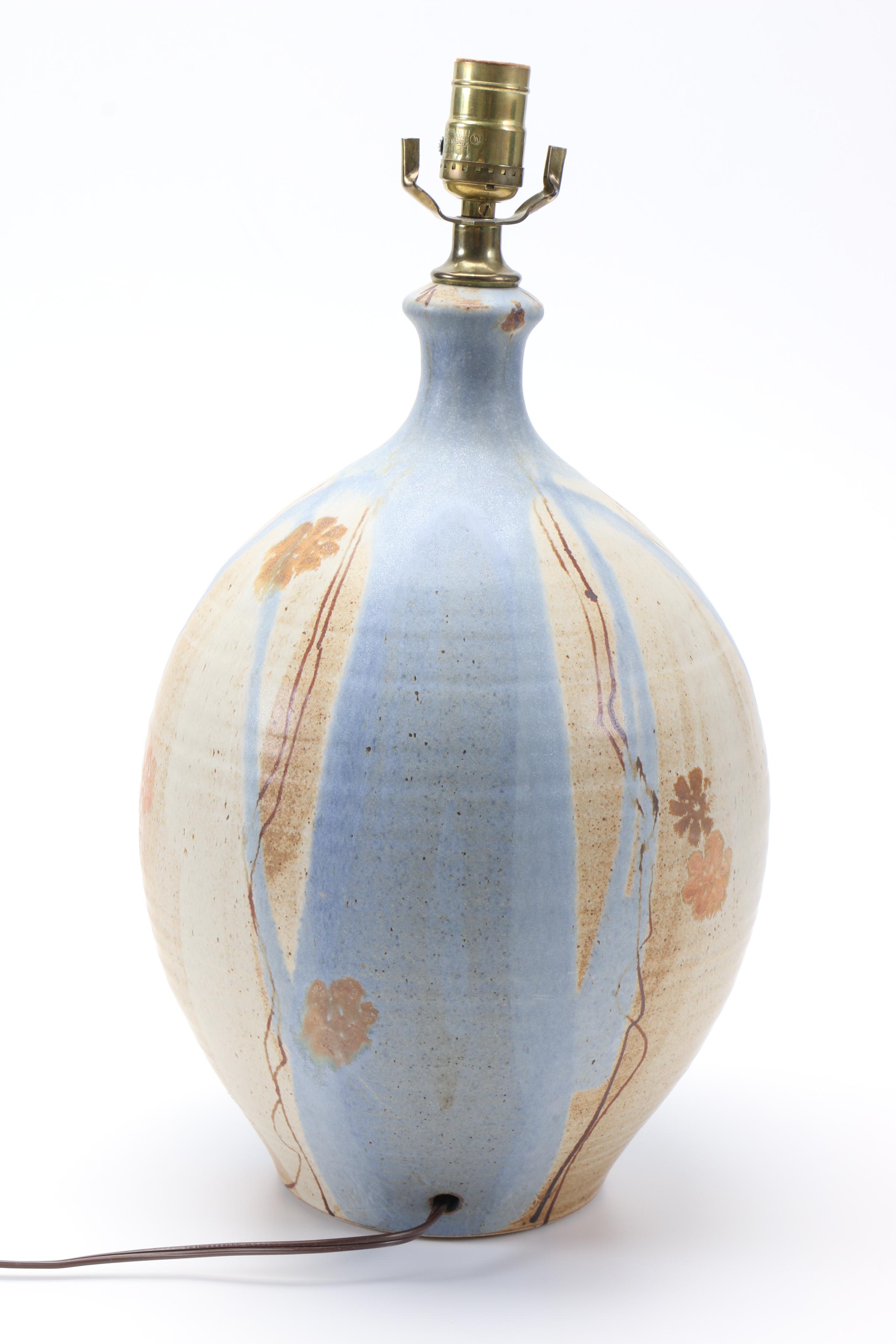 Hand Thrown Wishon-Harrell Stoneware Table Lamp