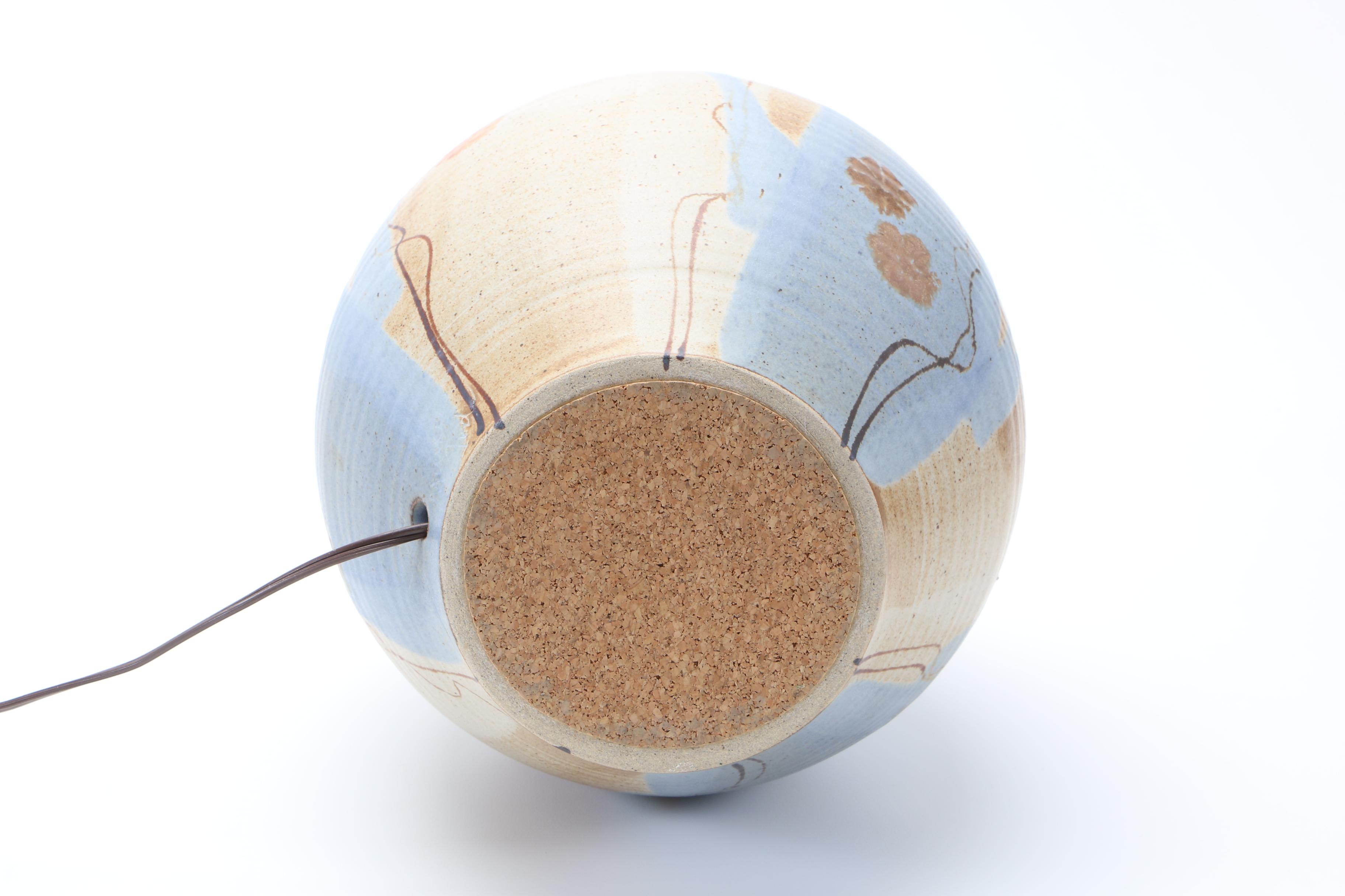 Hand Thrown Wishon-Harrell Stoneware Table Lamp