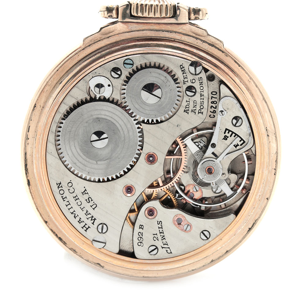 Vintage Hamilton 10K Yellow Gold Filled Pocket Watch