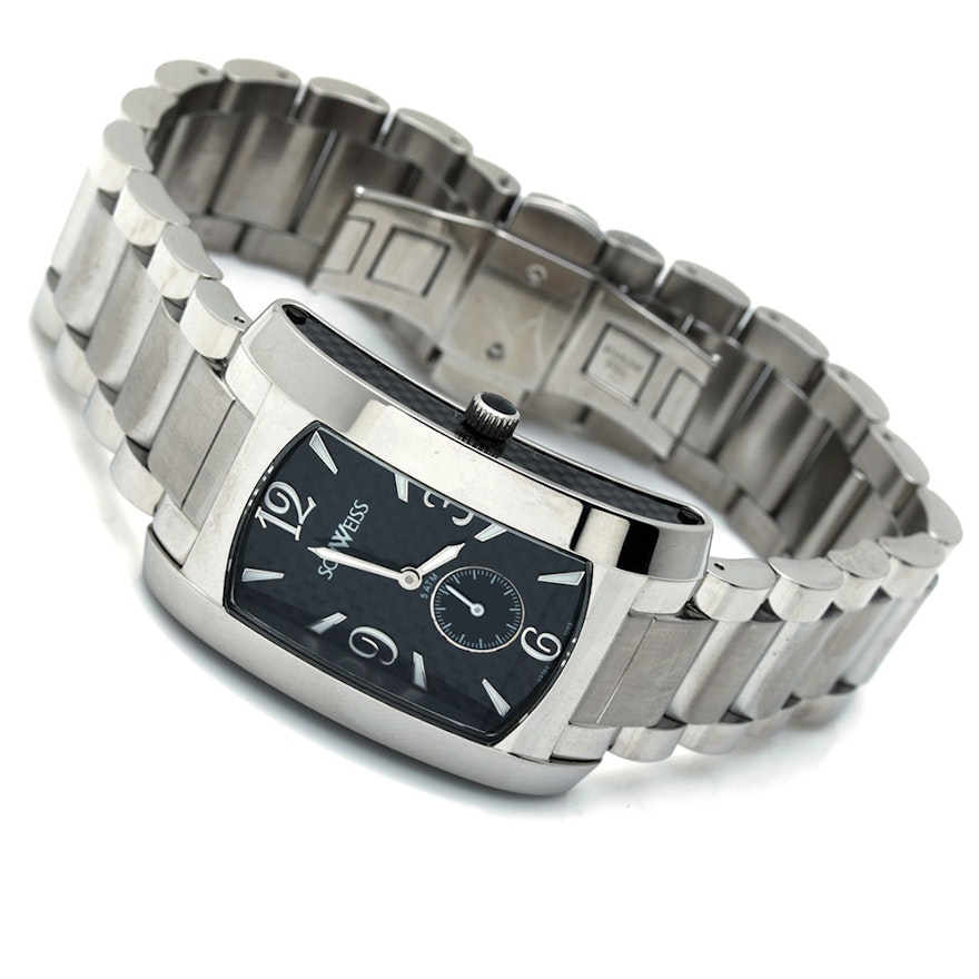 Schweiss Stainless Steel Oyster Wristwatch