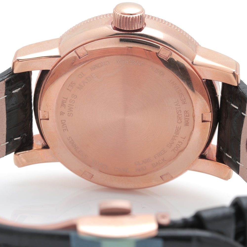 Schweiss Stainless Steel and Leather Watch