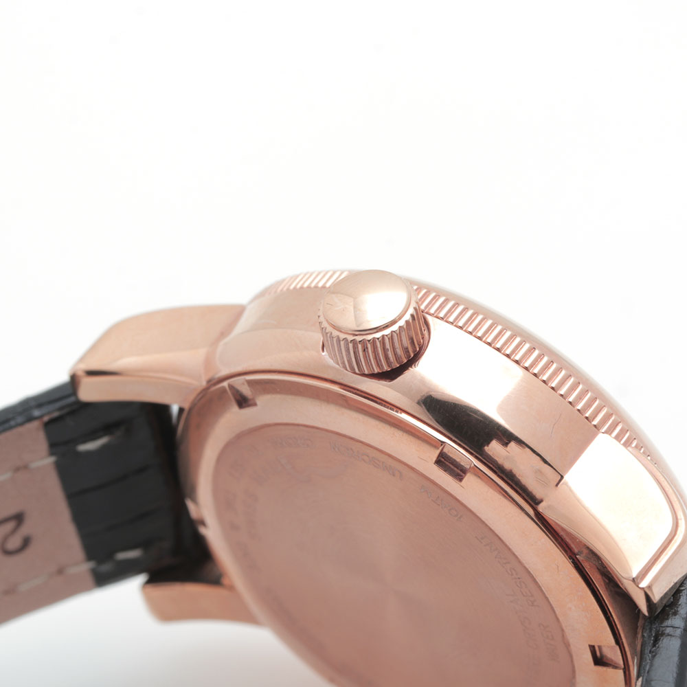 Schweiss Stainless Steel and Leather Watch