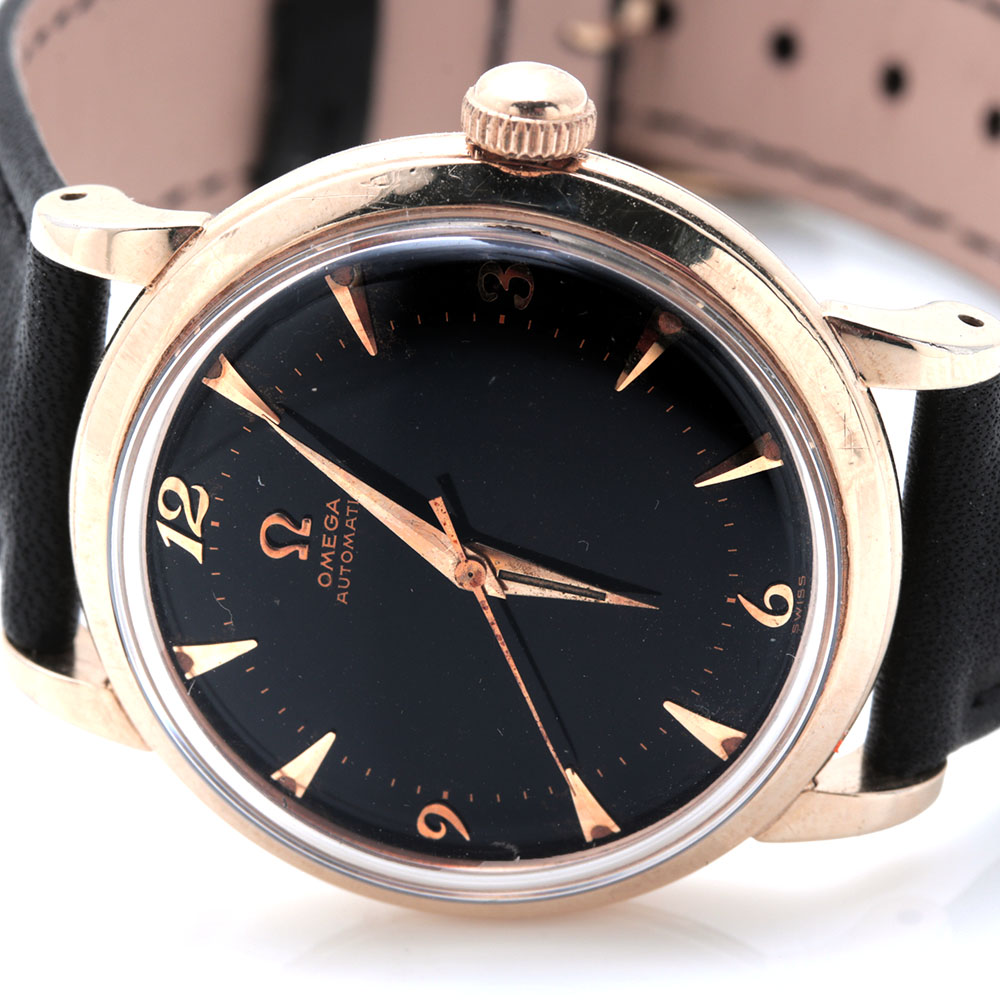 Omega Automatic 14K Yellow Gold Filled and Leather Watch