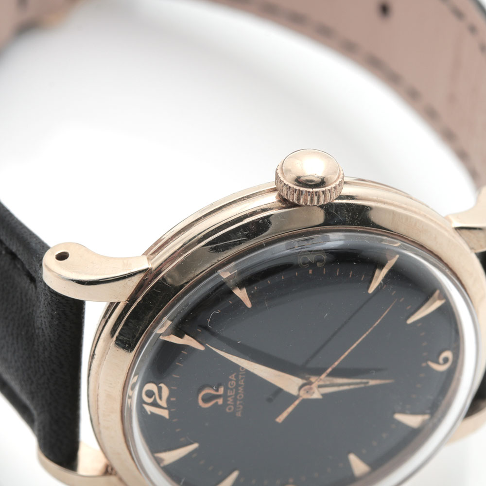 Omega Automatic 14K Yellow Gold Filled and Leather Watch