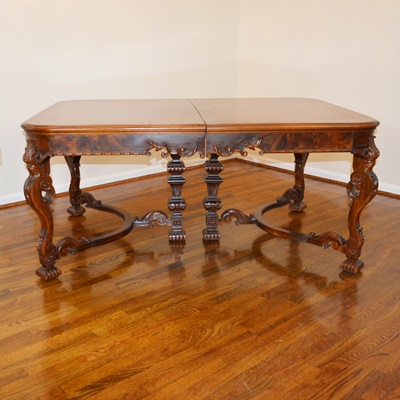 Batesville Cabinet Co. Baroque Italian Style Dining Room Table, Circa 1930s