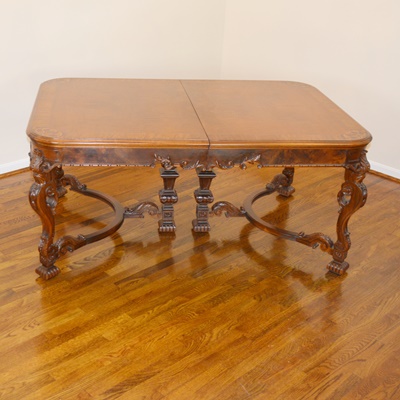 Batesville Cabinet Co. Baroque Italian Style Dining Room Table, Circa 1930s