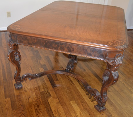 Batesville Cabinet Co. Baroque Italian Style Dining Room Table, Circa 1930s