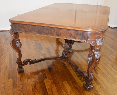 Batesville Cabinet Co. Baroque Italian Style Dining Room Table, Circa 1930s
