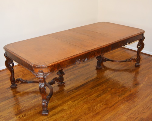 Batesville Cabinet Co. Baroque Italian Style Dining Room Table, Circa 1930s