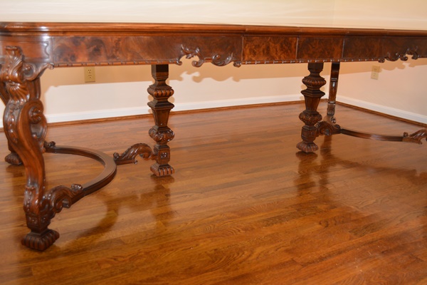 Batesville Cabinet Co. Baroque Italian Style Dining Room Table, Circa 1930s