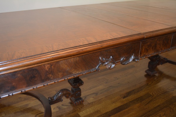Batesville Cabinet Co. Baroque Italian Style Dining Room Table, Circa 1930s