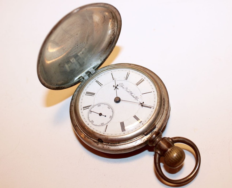 Elgin Coin Silver Antique Pocket Watch