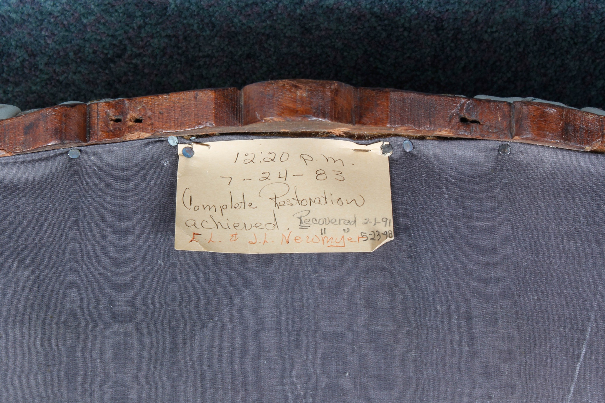 Antique Victorian Upholstered Walnut Chairs