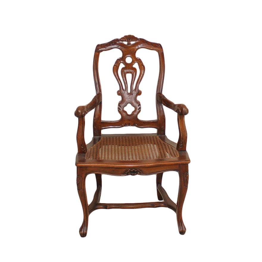 George I Style Armchair with Cane Seat
