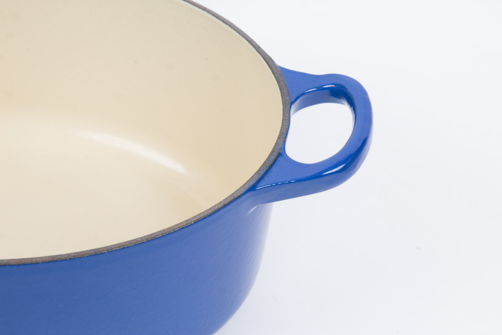 Blue Enamel over Cast Iron Dutch Oven Set By Le Creuset