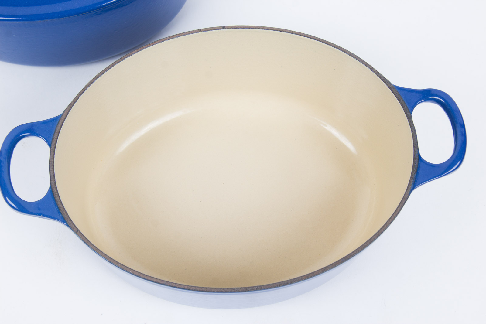 Blue Enamel over Cast Iron Dutch Oven Set By Le Creuset