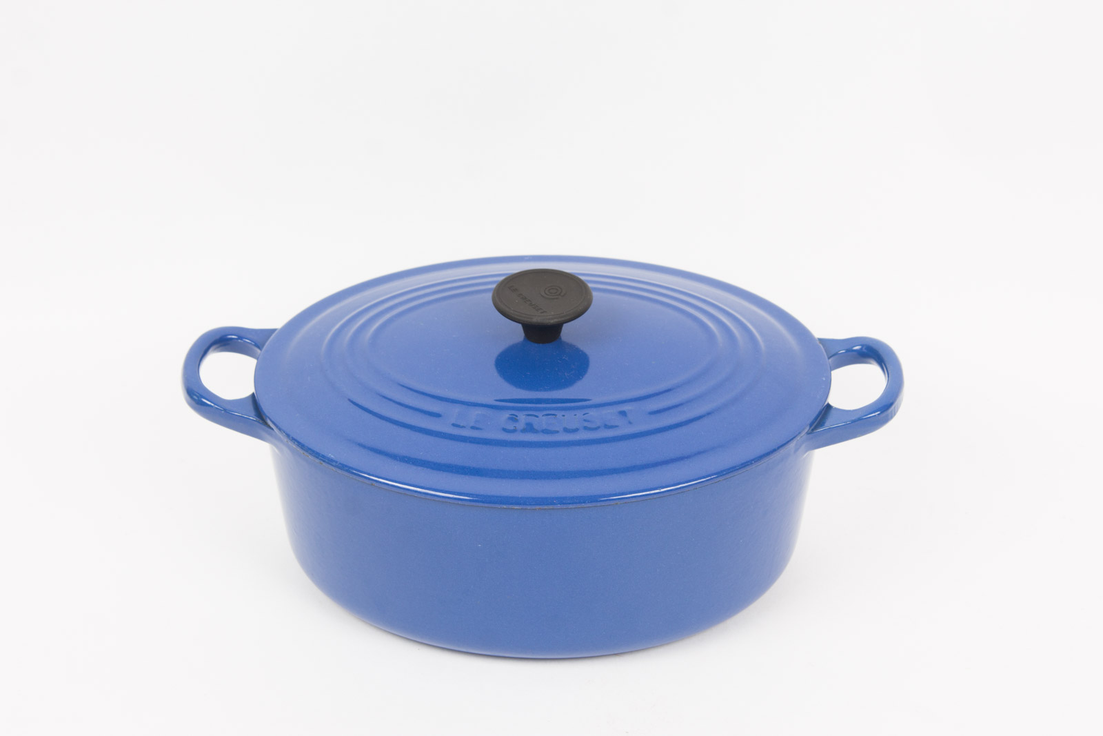 Blue Enamel over Cast Iron Dutch Oven Set By Le Creuset