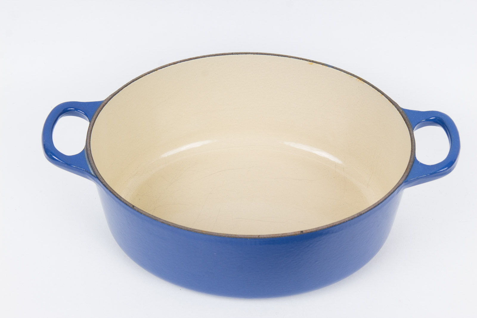 Blue Enamel over Cast Iron Dutch Oven Set By Le Creuset