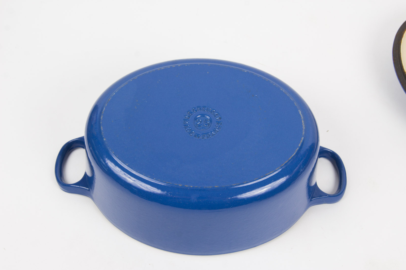 Blue Enamel over Cast Iron Dutch Oven Set By Le Creuset