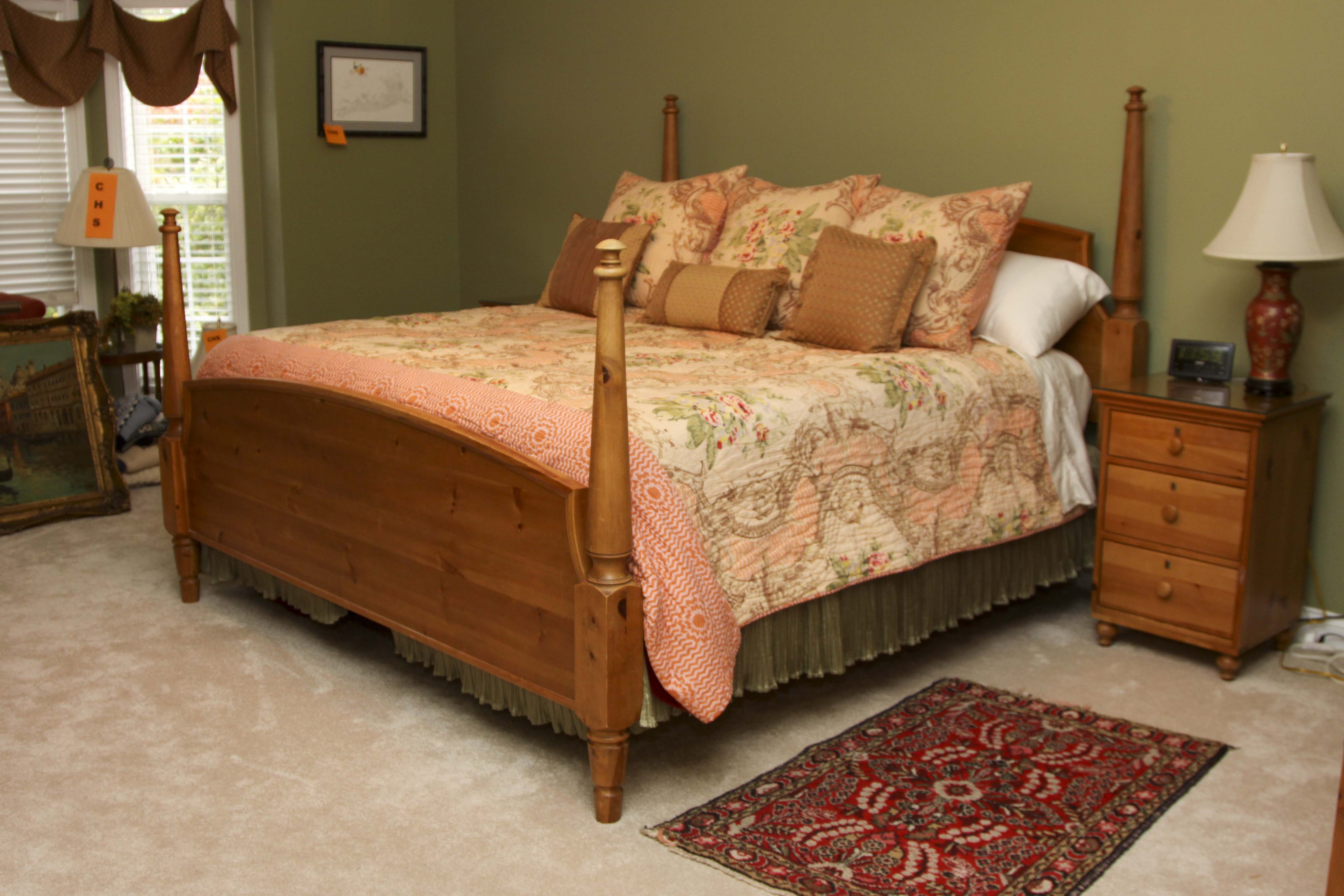 Pine Four Poster King Bed Frame