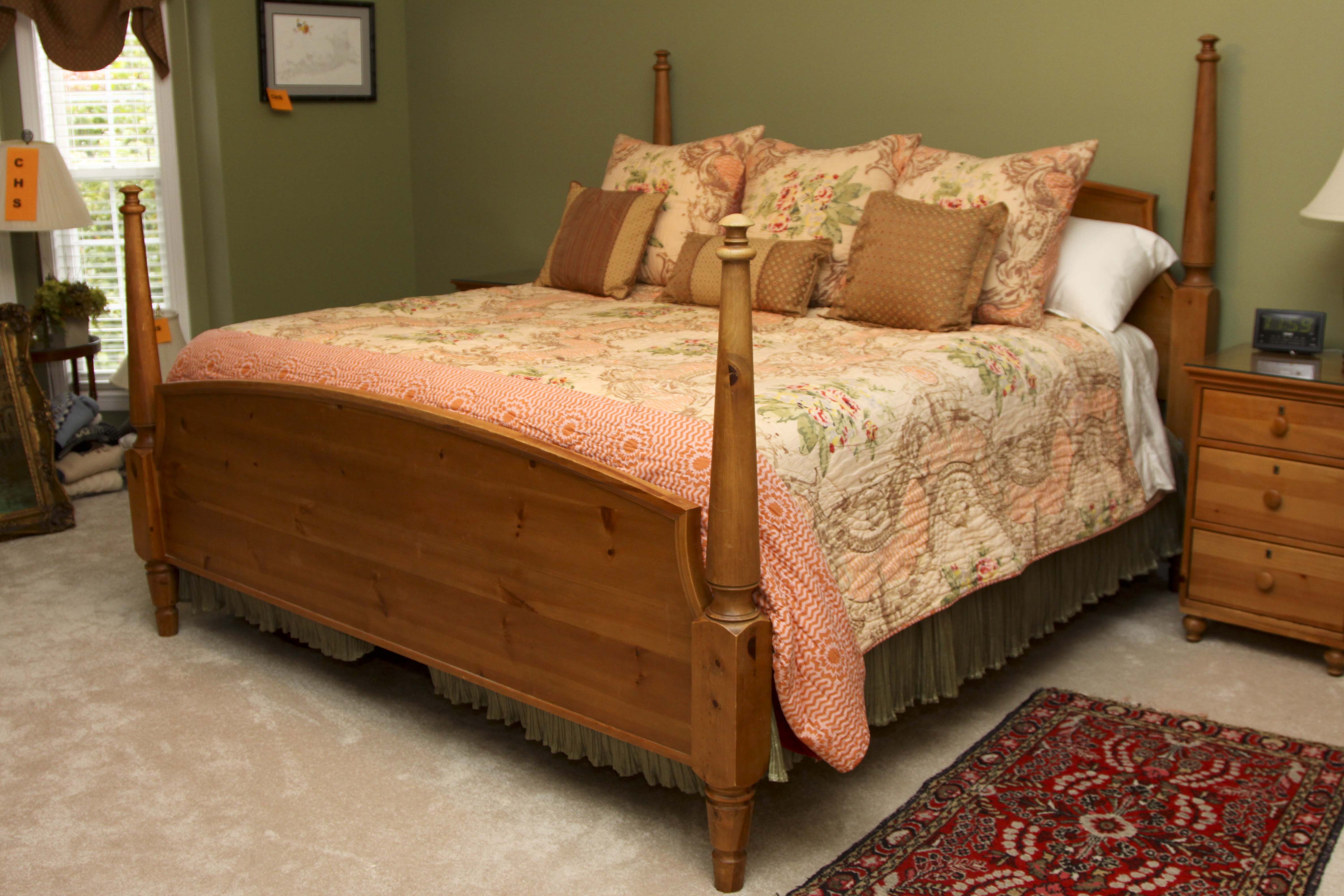 Pine Four Poster King Bed Frame