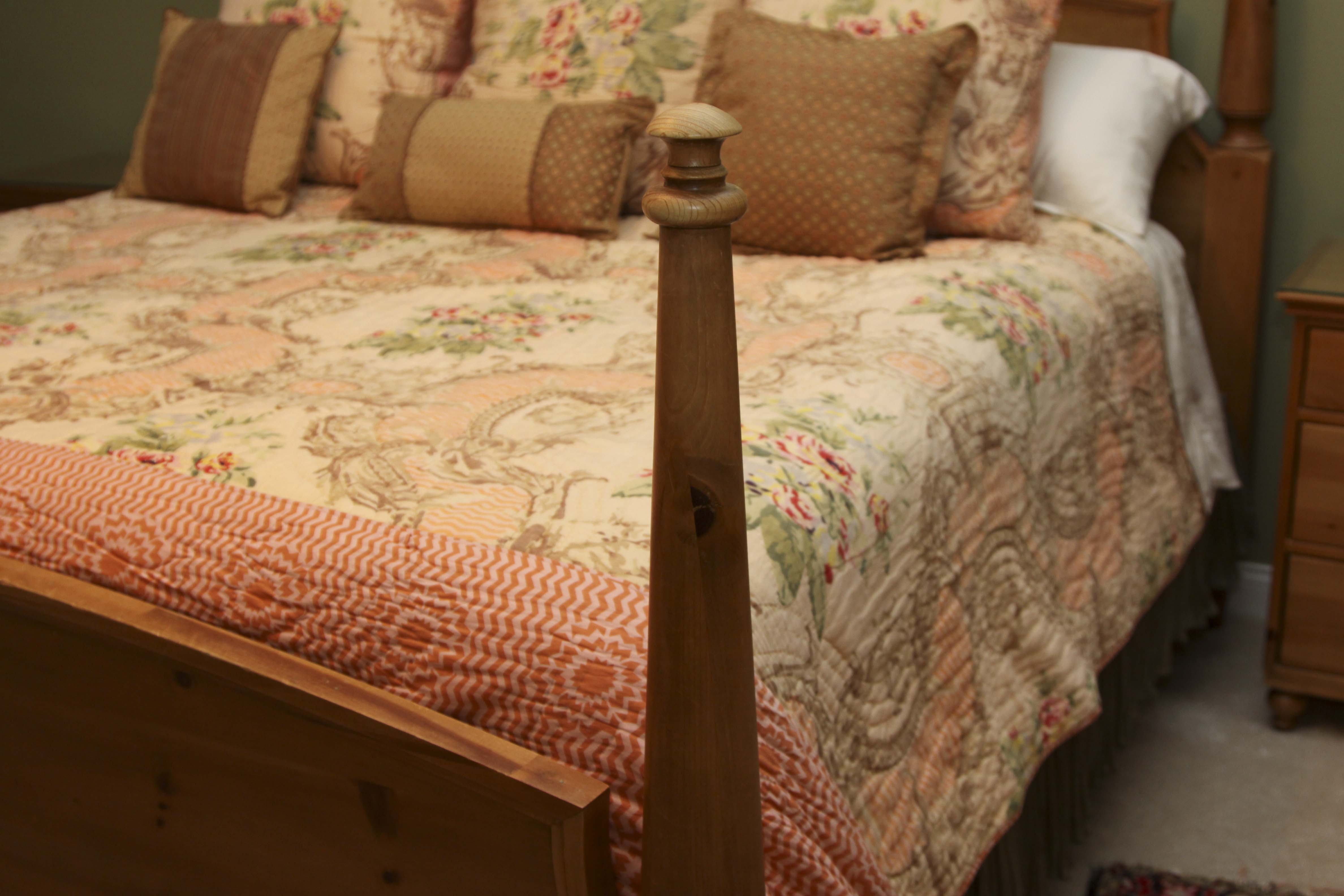Pine Four Poster King Bed Frame
