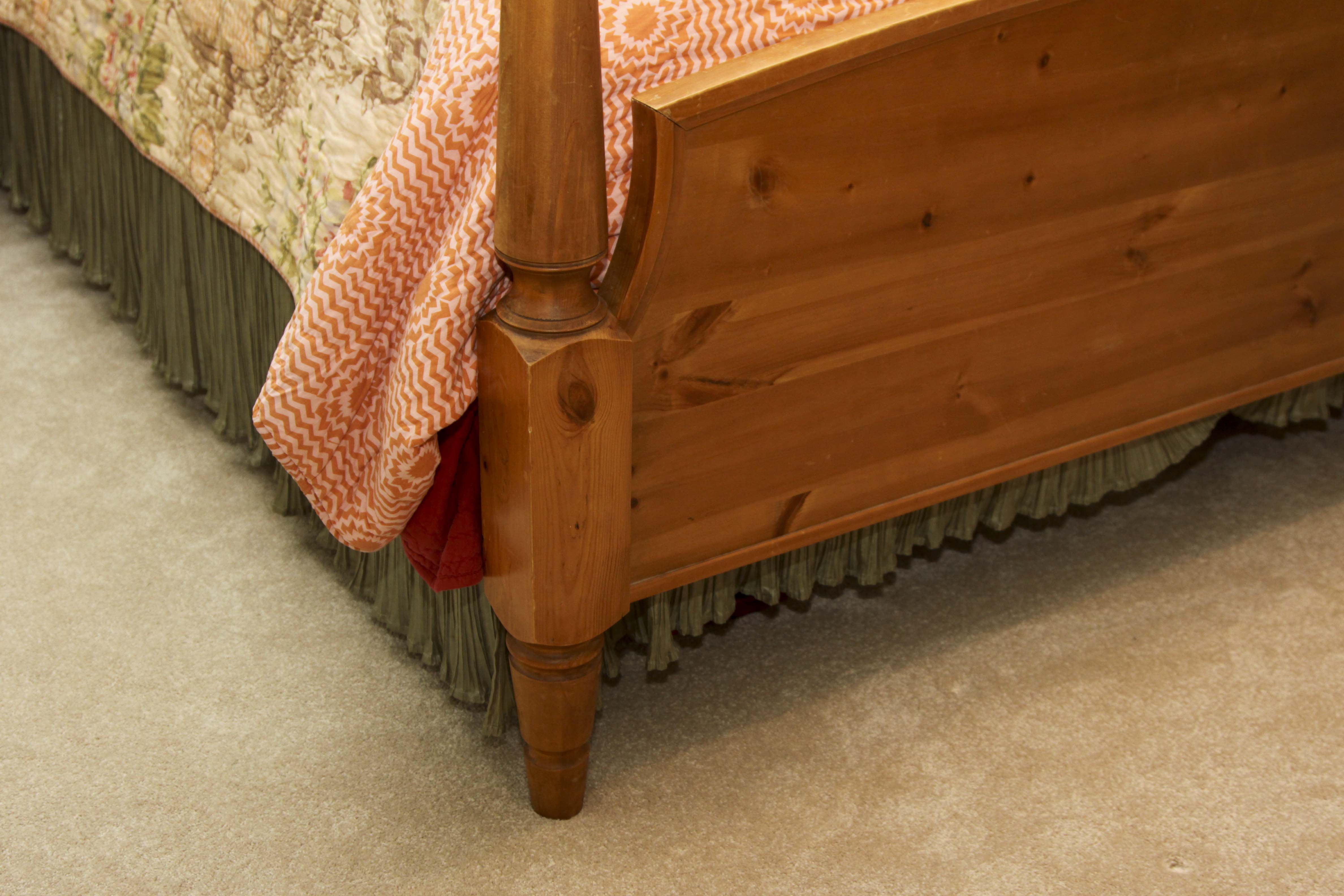 Pine Four Poster King Bed Frame