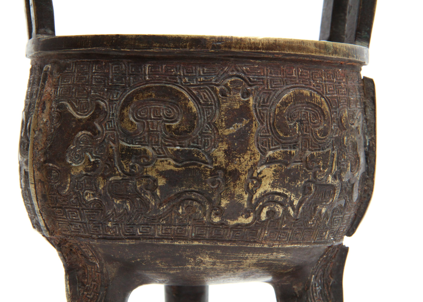 Chinese Footed Brass Ding Incense Burner