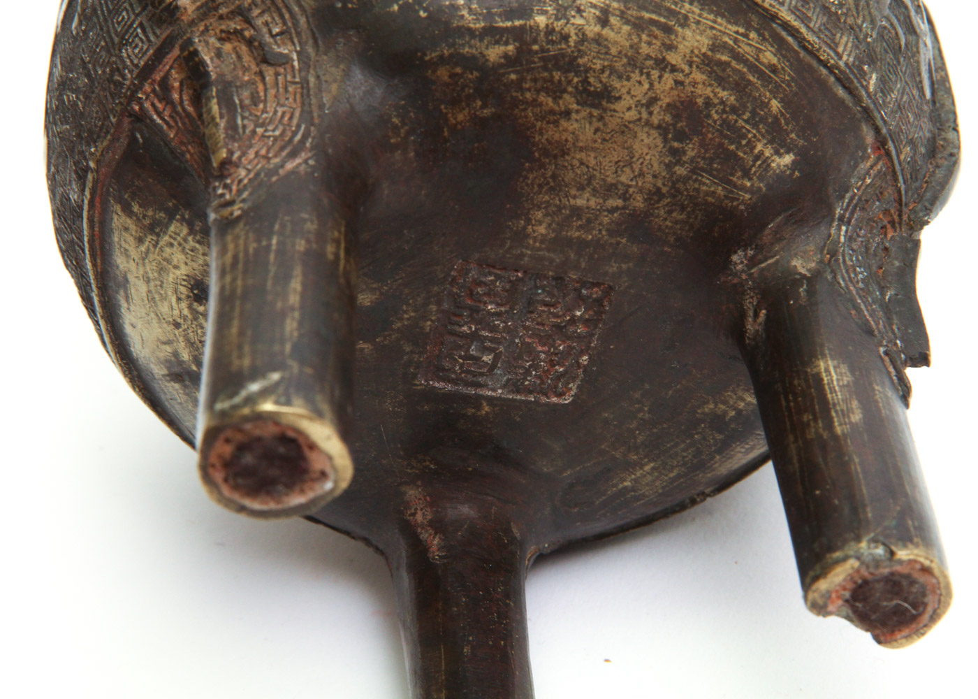 Chinese Footed Brass Ding Incense Burner