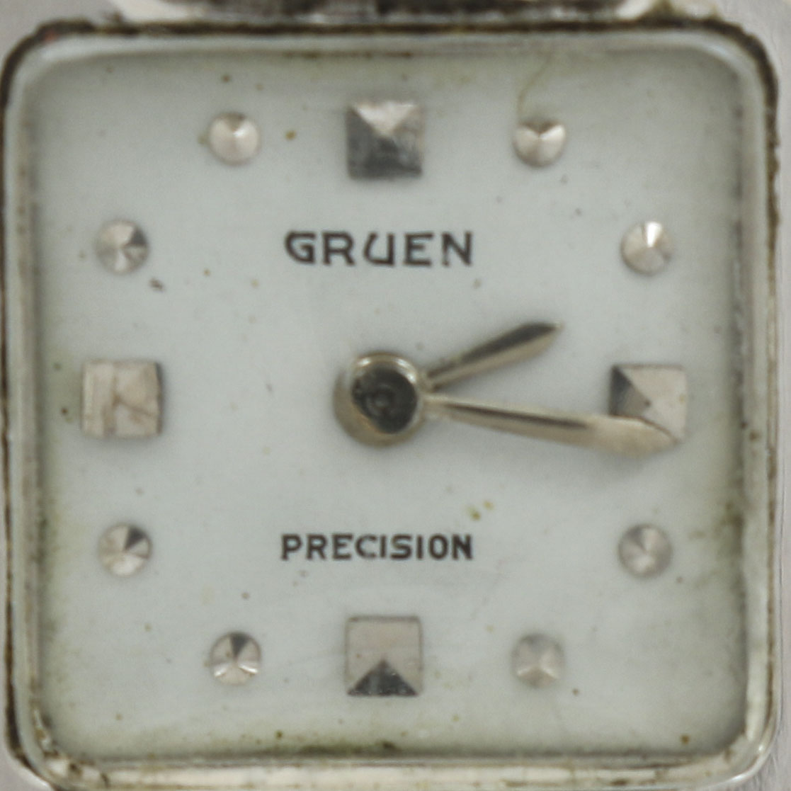 Gruen Precision 14K White Gold Diamond Watch