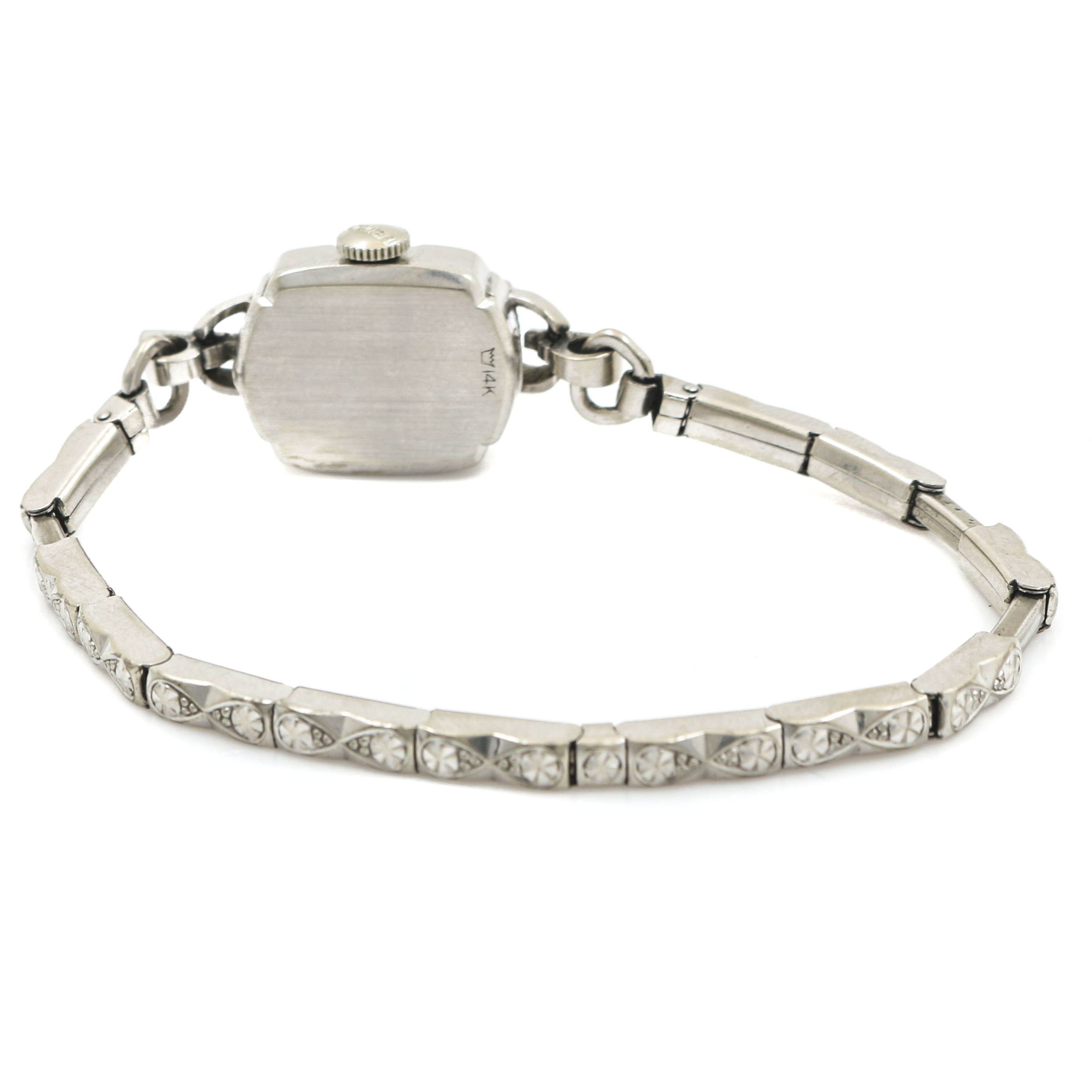 Gruen Precision 14K White Gold Diamond Watch